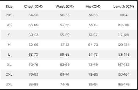 2024 Jobe Junior Malm 53mm Wetsuit Size Chart Womens Grentabelle